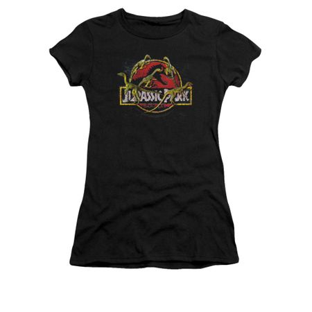 Jurassic Park Shirt Juniors Something Has Survived Black Tee T-Shirt