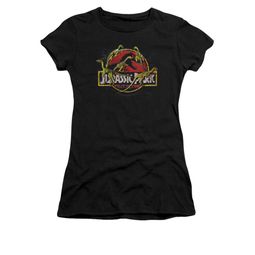 Jurassic Park Shirt Juniors Something Has Survived Black Tee T-Shirt Jurassic Park Shirt Juniors Something Has Survived Black Tee T-Shirt