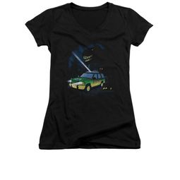 Jurassic Park Shirt Juniors V Neck Turn It Off Black Tee T-Shirt