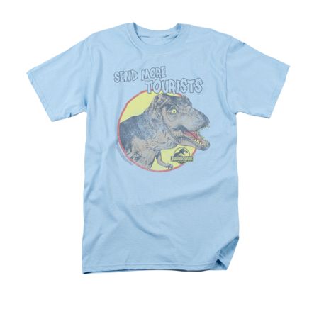 Jurassic Park Shirt More Tourists Adult Light Blue Tee T-Shirt