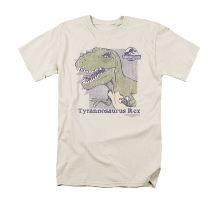 Jurassic Park Shirt Retro Rex Adult Cream Tee T-Shirt