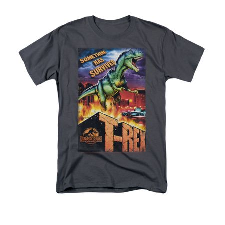 Jurassic Park Shirt Rex In The City Adult Charcoal Tee T-Shirt