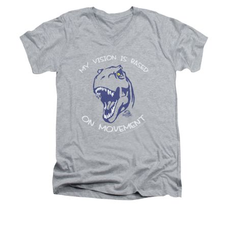 Jurassic Park Shirt Slim Fit V Neck My Vision Athletic Heather Tee T-Shirt