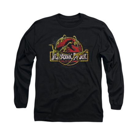 Jurassic Park Shirt Something Has Survived Long Sleeve Black Tee T-Shirt