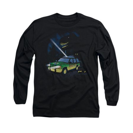 Jurassic Park Shirt Turn It Off Long Sleeve Black Tee T-Shirt