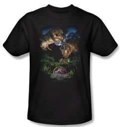 Jurassic Park T-shirt Movie Happy Family Black Tee Shirt