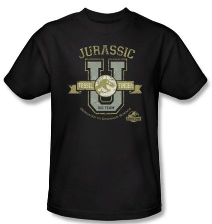Jurassic Park T-shirt Movie Jurassic U Adult Black Tee Shirt