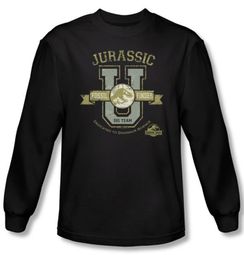 Jurassic Park T-shirt T Jurassic U Adult Black Long Sleeve Tee Shirt