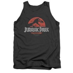 Jurassic Park Tank Top Faded Logo Charcoal Tanktop Jurassic Park Tank Top Faded Logo Charcoal Tanktop