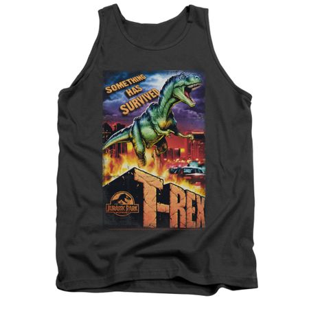 Jurassic Park Tank Top Rex In The City Charcoal Tanktop