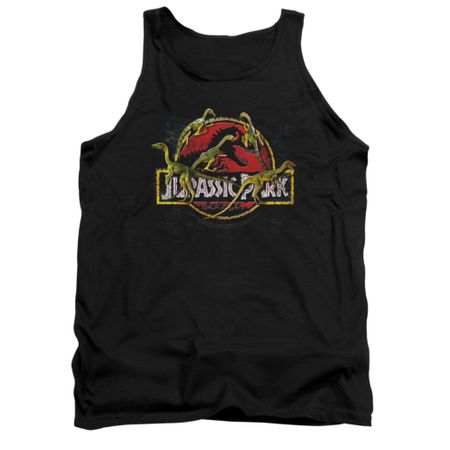 Jurassic Park Tank Top Something Has Survived Black Tanktop