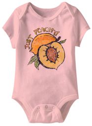 Just Peachy Funny Baby Romper Pink Infant Babies Creeper Just Peachy Funny Baby Romper Pink Infant Babies Creeper