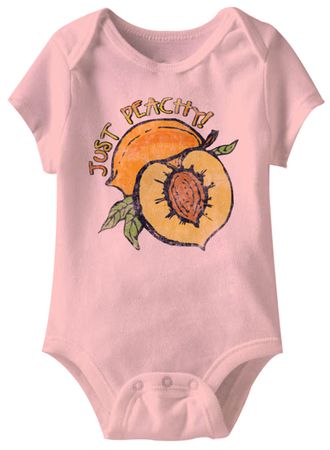 Just Peachy Funny Baby Romper Pink Infant Babies Creeper