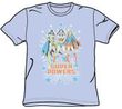 Justice League - Female Super Powers Light Blue Adult Tee
