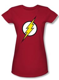 Justice League Juniors T-shirt Flash Logo Superheroes Red Tee Shirt