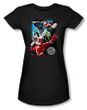 Justice League Juniors T-shirt Galactic Attack Black Tee Shirt