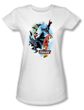 Justice League Juniors T-shirt Superheroes At Your Service White Shirt