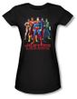 Justice League Juniors T-shirt Superheroes In League Black Tee Shirt