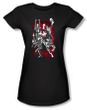 Justice League Juniors T-shirt Superheroes JLA Explosion Black Shirt