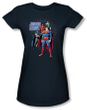 Justice League Juniors T-shirt Superheroes Protectors Navy Blue Shirt