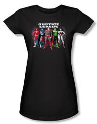 Justice League Juniors T-shirt Superheroes The Big Five Black Shirt
