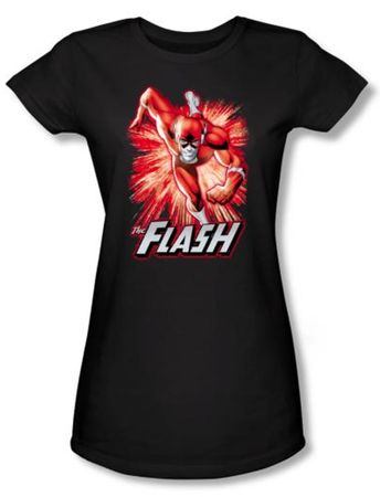 Justice League Juniors T-shirt The Flash Red and Gray Black Tee Shirt