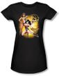 Justice League Juniors T-shirt Wonder Woman Black Tee Shirt