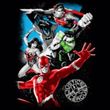 Justice League Kids T-shirt Galactic Attack Youth Black Tee Shirt