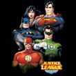Justice League Kids T-shirt Group Portrait Youth Black Tee Shirt