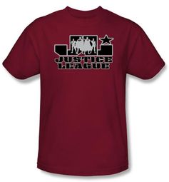 Justice League Kids T-shirt JL Logo Youth Cardinal Red Tee Shirt Justice League Kids T-shirt JL Logo Youth Cardinal Red Tee Shirt