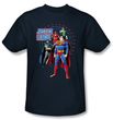 Justice League Kids T-shirt Protectors Youth Navy Blue Tee Shirt
