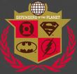 Justice League Kids T-shirt Superheroes Defenders Youth Charcoal Tee