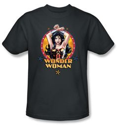 Justice League Kids T-shirt Wonder Woman Powerful Youth Charcoal Shirt Justice League Kids T-shirt Wonder Woman Powerful Youth Charcoal Shirt