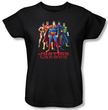 Justice League Ladies Superheroes T-shirt - In League Black Tee