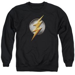 Justice League Movie Flash Logo Adult Black Sweatshirt
