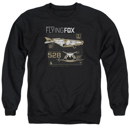 Justice League Movie Flying Fox Adult Black Sweatshirt