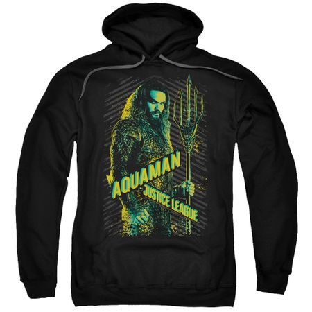 Justice League Movie Hoodie Aquaman Black Sweatshirt Hoody
