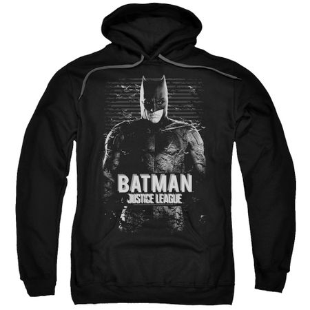 Justice League Movie Hoodie Batman Profile Black Sweatshirt Hoody