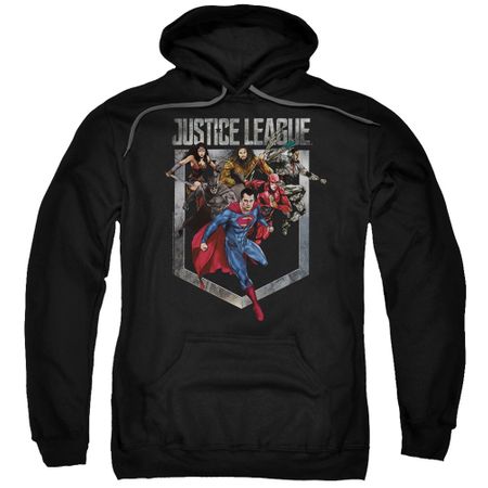 Justice League Movie Hoodie Charge Black Sweatshirt Hoody