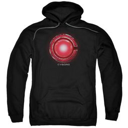 Justice League Movie Hoodie Cyborg Logo Black Sweatshirt Hoody