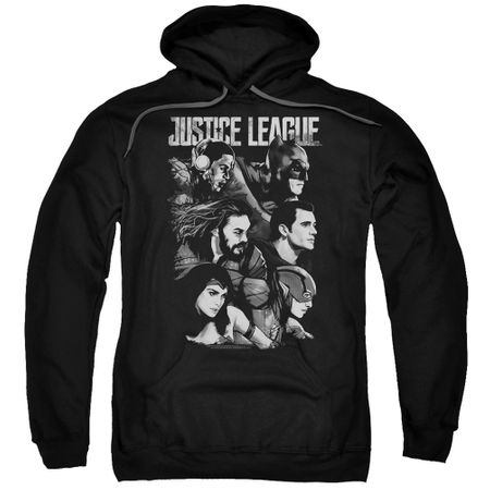 Justice League Movie Hoodie Pushing Forward Black Sweatshirt Hoody