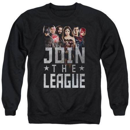 Justice League Movie Join The League Adult Black Sweatshirt