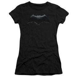 Justice League Movie Juniors Shirt Batman Logo Black T-Shirt Justice League Movie Juniors Shirt Batman Logo Black T-Shirt