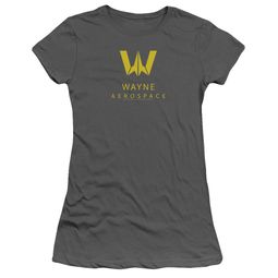 Justice League Movie Juniors Shirt Wayne Aerospace Charcoal T-Shirt Justice League Movie Juniors Shirt Wayne Aerospace Charcoal T-Shirt