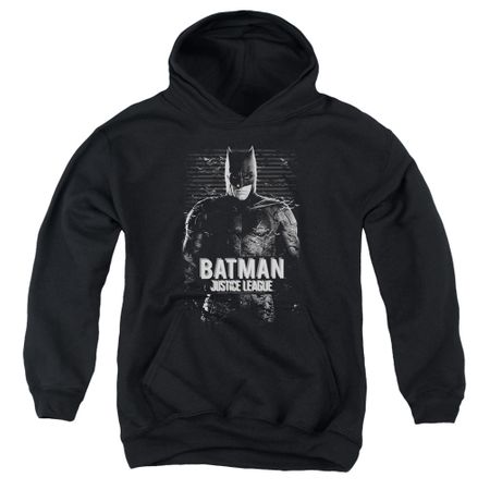 Justice League Movie Kids Hoodie Batman Profile Black Youth Hoody
