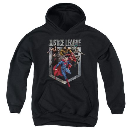 Justice League Movie Kids Hoodie Charge Black Youth Hoody