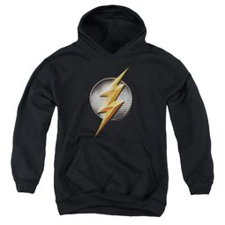 Justice League Movie Kids Hoodie Flash Logo Black Youth Hoody