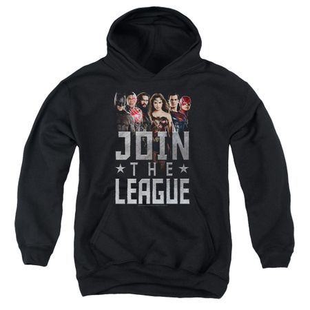 Justice League Movie Kids Hoodie Join The League Black Youth Hoody
