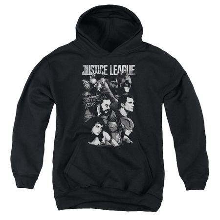 Justice League Movie Kids Hoodie Pushing Forward Black Youth Hoody