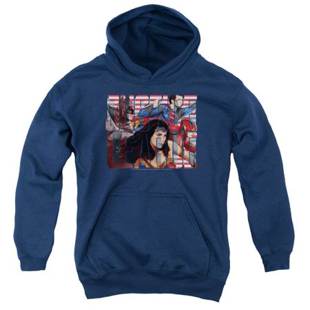 Justice League Movie Kids Hoodie Rally Navy Youth Hoody